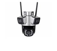KVBRUI Cámara WiFi de Doble Lente 4K y 8 MP, cámara PTZ de Doble Pantalla 2K y 4 MP, cámara de Seguridad con Seguimiento automático for Exteriores, vigilancia a Prueba de Agua(US Plug,12MP Add 64G)