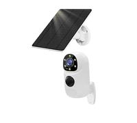 KVBRUI Cámara WiFi V380 con detección de Movimiento, PIR Solar, visión Nocturna, Impermeable, Seguridad, grabación de Video, IP, batería de 5 MP, Monitor CCTV(CAM No Card)