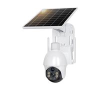 KVBRUI Cámaras solares for Exteriores, 4G Sim, 6MP, vigilancia PTZ, cámaras de Seguridad Impermeables for Exteriores, visión Nocturna en Color, hogar Inteligente(AU Plug,4G Camera Add 128GB)