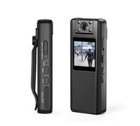 KVBRUI Mini cámara Digital Corporal 1080P Deportes DV HD Pantalla magnética visión Nocturna cámara pequeña niñera videocámara policía(with 64GB Card)