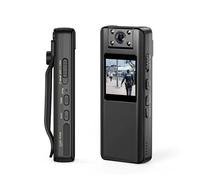 KVBRUI Mini cámara Digital Corporal 1080P Deportes DV HD Pantalla magnética visión Nocturna cámara pequeña niñera videocámara policía(with 128GB Card)