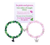 Kvekstio Juego de pulseras de bruja, pulsera mágica de la amistad con temática malvada para mejores amigas, hermanas, mejores amigas, mejores amigas, mejores amigas, regalo para amantes de las brujas