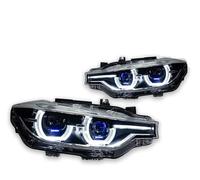 KVKQMLFEAW Faro Delantero para Serie 3 F30 F35 320i 325i 2013-2016 2017 2018 Luces De Coche DRL LED Faro Proyector Lente Accesorios Automotrices Conjunto Faros Delanteros(RHD,Halogen)