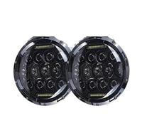KVKQMLFEAW Faro Principal Delantero Conjunto Faros Delanteros LED Halo Automotrices 7 Pulgadas con Enchufe H4 Luz Frontal Haz Alto Bajo para Suzuki para Samurai 4X4 Faros Delanteros