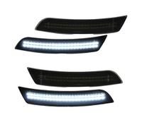 KVKQMLFEAW Faro Trasero Completo para Camaro 2016-2023 Lente Ahumada Indicador Lateral Reflectores Lámpara Ámbar Delantero Rojo Luces De Guardabarros Trasero Piloto Trasero(White 4pcs a Set)