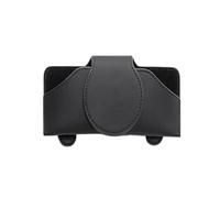 KVKQMLFEAW Portátil Clip Gafas Caja Guardar Gafas Sol Cuero Austral Soporte con Clip Estuche Gafas Coche para Alpine para A290 para GTS para A110 para Espace para Austral Clip Gafas Parasol(Black)