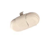 KVKQMLFEAW Portátil Clip Gafas para Commander para Compass para Gladiator para Grand para Cherokee Visera Magnética Clip para Gafas Caja Almacenar Gafas De Sol Coche Clip Gafas Parasol(Beige)