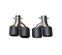 KVKQMLFEAW Punta Escape para G20 G21 330i 325i 2020 + Silenciador De Tubo De Fibra Carbono Coche Boquilla Tubo Escape Cuádruple Punta De Escape Acero Inoxidable Doble Salida Escape(Carbon Fiber C)