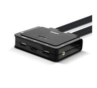 KVM Switch Lindy 42345 HDMI 4K Ultra HD 2 Puertos USB Montaje Rack Negro