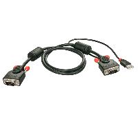 Lindy Cable VGA para KVM 33770 – 1 m D-Sub Azul