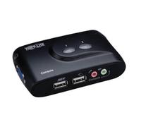 KVM USB Tripp Lite B004-VUA2-K-R 2 Puertos Compacto con Audio y Cables 2048x1536 Negro