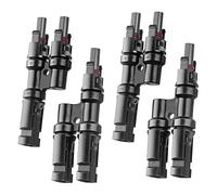 KVSERT 1 de conectores en Y de + FFM IP67 negro para conexión paralela entre paneles solares, 1 brunch