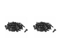 KVSERT 100 tornillos de golpeador de 3 mm para guitarra estilo (negro)