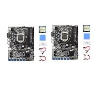 KVSERT 2 placas base B75 ETH mining 12 PCIE a USB + CPU G1620 + cable de interruptor, cable , grasa térmica + placa base térmica