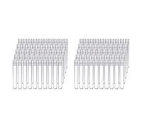 KVSERT 200 tubos de ensayo de plástico transparente con tapas de rosca blancas, contenedores de muestra, de 12 x 75 mm