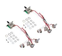 KVSERT 3 ollas para guitarra precableadas 1 volumen 2 tonos control 5 vías interruptor 3-500 K olla