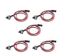 KVSERT 5 cables de interruptor de botón de 20.5 pulgadas de para interruptores de PC, reinicio de computadora