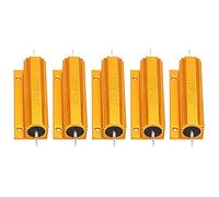 KVSERT 5 resistencias revestidas de aluminio dorado de 100 W, 4 ohmios 4R