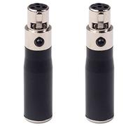 KVSERT Adaptador de audio XLR Mini de 3 macho a hembra conector de enchufe convertidor de señal Hi-Fi para altavoz de micrófono