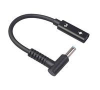 KVSERT Cable adaptador USB tipo C hembra a HP4506 de 90°, convertidor CC de enchufe de 4,5 x 3,0 mm con chip de sensor PD para portátil
