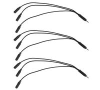 KVSERT Cable divisor de audio estéreo de 3,5 mm, chapado en , 3,5 mm, conector estéreo TRRS macho a 3 x 1/8 pulgadas, 3,5 mm