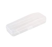 KVSERT Caja de almacenamiento de doble de viaje para hombre, accesorios de caja de afeitadora transparente, soporte de almacenamiento, estuche de plástico de viaje