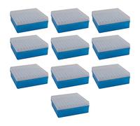 KVSERT Caja de caja de tubo de centrífuga de 100 posiciones de laboratorio cuadrado de 1.5 ml de plástico