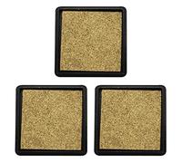 KVSERT de tinta para sellos de cartas, 3 unidades, color dorado