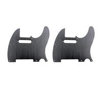 KVSERT Golpeador de guitarra Tele de 8 agujeros, 2 unidades, color negro