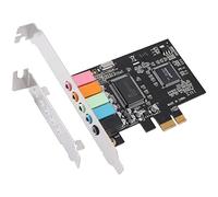 KVSERT Tarjeta de sonido PCIe 5.1, tarjeta envolvente PCI 3D audio estéreo rendimiento de sonido PC tarjeta de sonido CMI8738 chip