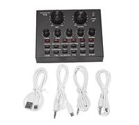 KVSERT V8 - Tarjeta de sonido con interfaz de audio externa, micrófono USB, tarjeta de sonido, función Bluetooth para computadora, PC, móvil, grabación de canto