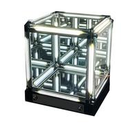 KVTUYC Lámpara de noche con espejo Boundlessness, lámpara LED cúbica regulable con control táctil, luz ambiental para escritorio de juegos, efecto abismo, para gamers, PC de escritorio