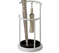 KVTUYC Large Capacity Metal Umbrella Holder, Round Metal Umbrella Stand, with Removable Drain Tray, Space Saving Freestanding Structure, for Home Office Hotel and Commercial Entryway(C)