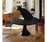KVTUYC Tablero de Mesa Redondo Grande y Plegable, Extensor de Mesa portátil, ampliador de tableros Redondos, Ahorra Espacio, Ideal para cenas, Fiestas, Catering, Bodas y Banquetes.(130cm)