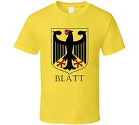 KVXSQLH Blatt German Last Name Custom Surname Germany Coat of Arms T Tshirts Camisetas y Tops(X-Large)