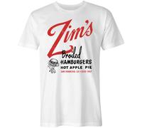 KVXSQLH Hamburgers V1 - San Francisco, CA - Vintage Restaurant T-Tshirts Camisetas y Tops Unisex White(Large)