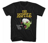 KVXSQLH Hammer Horror The Reptile Face-Front Print-Black Adult Short Sleeves White Yellow Black Red Mens t Tshirts Camisetas y Tops Men(Large)