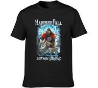 KVXSQLH Hammerfall Last Man Standing Mens T-Tshirts Camisetas y Tops Casual Cotton Unisex Black Tees Tops(X-Large)