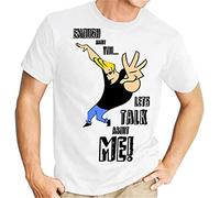KVXSQLH Hanna Barbera Johnny Bravo Lets Talk About Me! Men's t Tshirts Camisetas y Tops Colour1 Colour2(XX-Large)