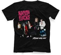 KVXSQLH Hanoi Rocks Band Member T-Tshirts Camisetas y Tops Mens Black Tees Unisex Tshirts Camisetas y Tops(X-Large)
