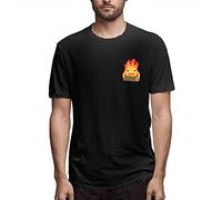 KVXSQLH Howl's Moving Castle Mans Men's Printed Left Chest Cotton Short Sleeve T-Tshirts Camisetas y Tops Two Sided Pattern (Small)