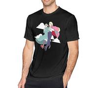 KVXSQLH Howl's Moving Castle T-Tshirts Camisetas y Tops Unisex Gift Men's Black Tees(X-Large)