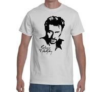 KVXSQLH T-Shirt Johnny Hallyday Signature_011(XX-Large)