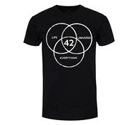 KVXSQLH T-Shirt The Answer to Life, The Universe and Everything Black(Large)