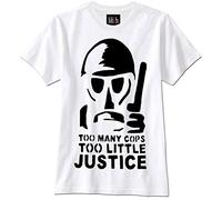 KVXSQLH T-Shirt Too Many Cops Too Little Justice(X-Large)