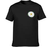 KVXSQLH Tudor Rose English Rose Historic Heraldry Black T-Shirt Unisex Shirt(X-Large)