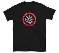 KVXSQLH Vintage Viking Compass - Norse Mythology Vegvisir Design T-Shirt Black(XX-Large)