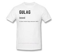 KVXSQLH Warzone Gulag Classic T-Shirt Men 100% Cotton Short Summer Sleeve COD Black Ops Cold War Adventure Games Loose White(XX-Large)