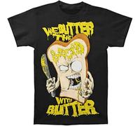 KVXSQLH We Butter The Bread with Butter Men's Slice T Shirt Black(XX-Large)