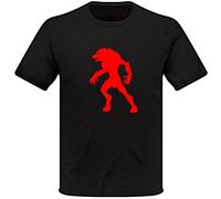 KVXSQLH Werewolf T-Shirt Mens Fantasy RPG Lycanthropy Black(X-Large)